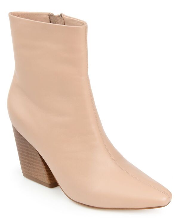 ジュルネ シグネチャー レディース シューズ ブーツ・レインブーツ ヒール Journee Signature Womens Hydra Stacked Block Heel Booties Tan