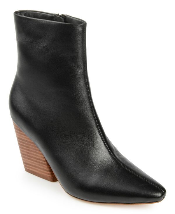 ジュルネ シグネチャー レディース シューズ ブーツ・レインブーツ ヒール Journee Signature Womens Hydra Stacked Block Heel Booties Blac