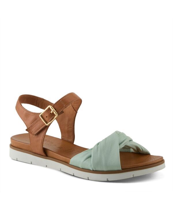 スプリングステップ レディース シューズ サンダル レザー Spring Step Nihira Womens Flat Sandal with Tubular Leather Upper Mint