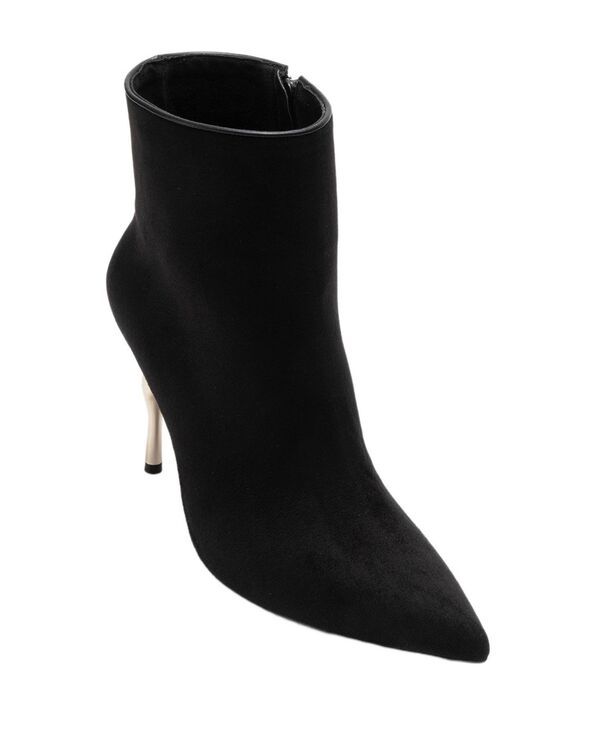 プロローグシューズ レディース ブーツ・レインブーツ Prologue Shoes Crista Pointed Toe Bootie Women Black suede faux leather ブ