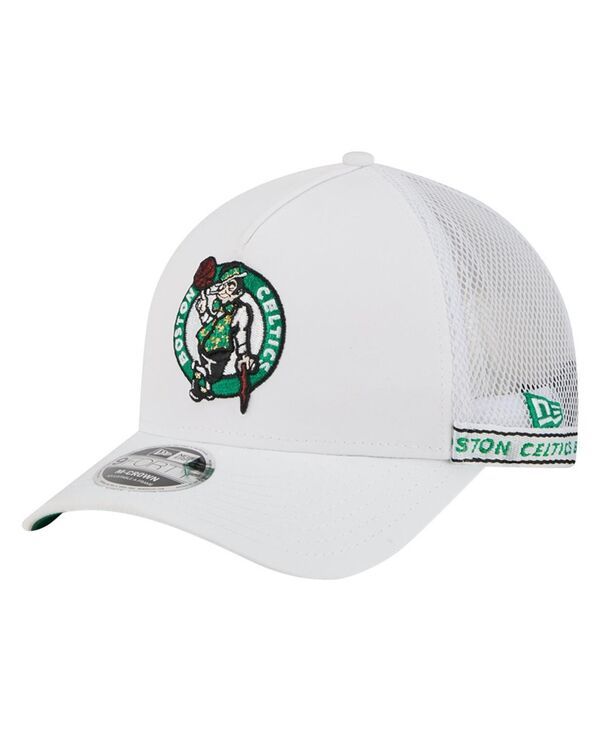 ニューエラ メンズ アクセサリー 帽子 New Era Mens White Boston Celtics Featherweighteam Tape 9FORTY MCrown AFrame Adj