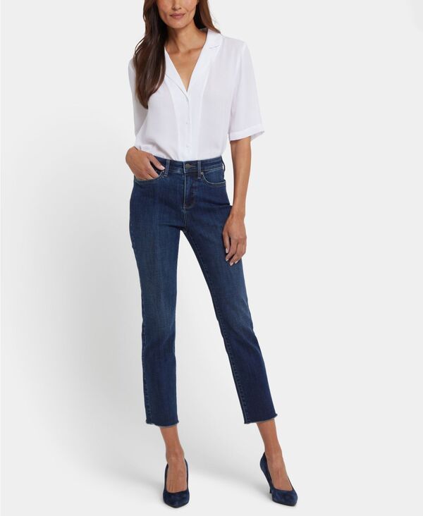 エヌワイディージェイ レディース ボトムス デニムパンツ プチ アンクル ジーンズ NYDJ Petite Sheri Slim Ankle Jeans with Rolled Cuffs and L