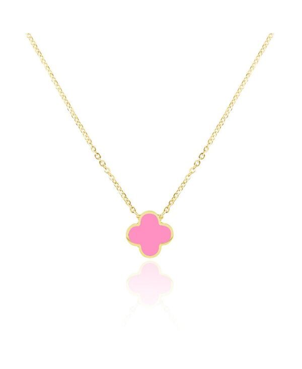 ザ・ラブリー レディース アクセサリー ネックレス・チョーカー・ペンダントトップ レース The Lovery Small Bubblegum Pink Single Clover Necklace