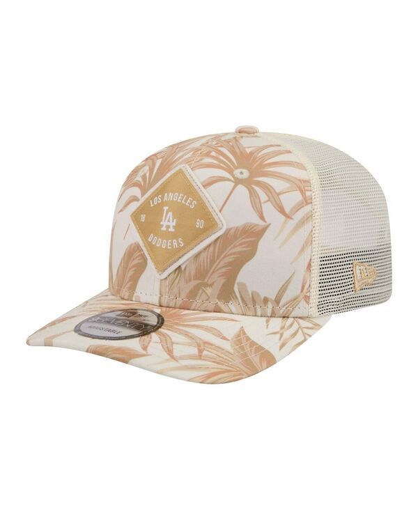 ニューエラ メンズ アクセサリー 帽子 New Era Mens Tan Los Angeles Dodgers Tonal Palm 9SEVENTY Adjustable Trucker Hata
