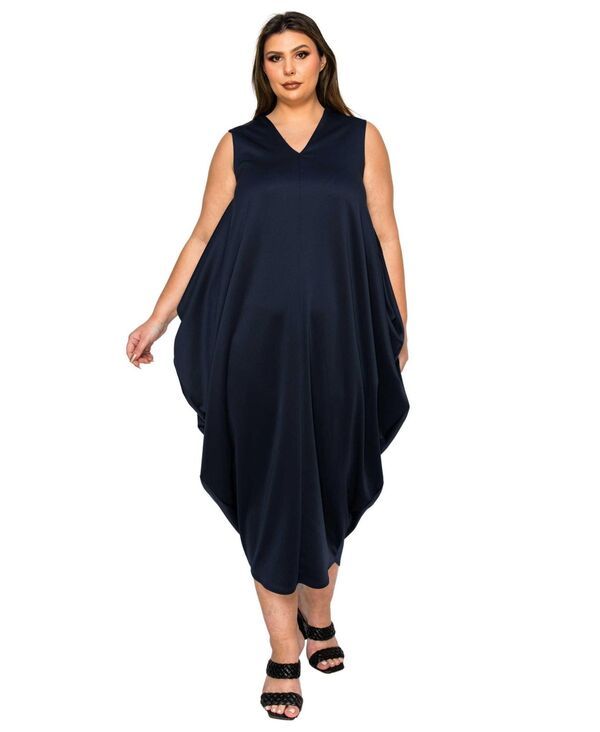 リブド レディース トップス ワンピース プラスサイズ ノースリーブ L I V D Plusize Clover Sleeveless Bubble Hem Dress Navy ネイビー
