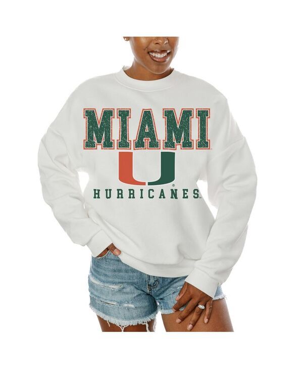 ゲームデイ・クチュール レディース アウター パーカー・スウェット シャツ フリース Gameday Couture Womens White Miami Hurricanes Freestyle F