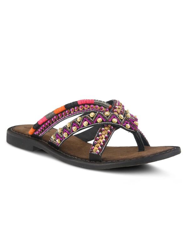 アズーラ レディース シューズ サンダル Azura Womenspring Step Triage Flat Sandal Black multi ブラック
