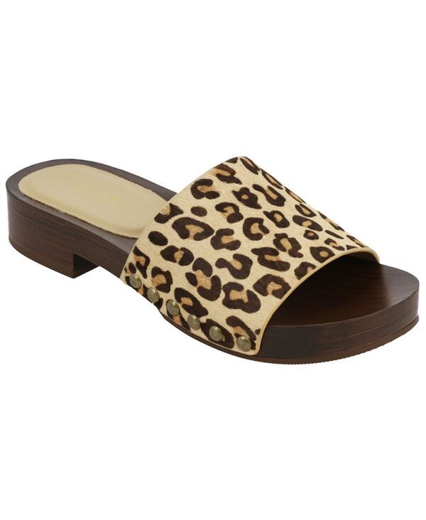 ミア レディース シューズ サンダル ヒール MIA Womens Lanellow Block Heel Studded Slide Sandals Leopard Print アニマル