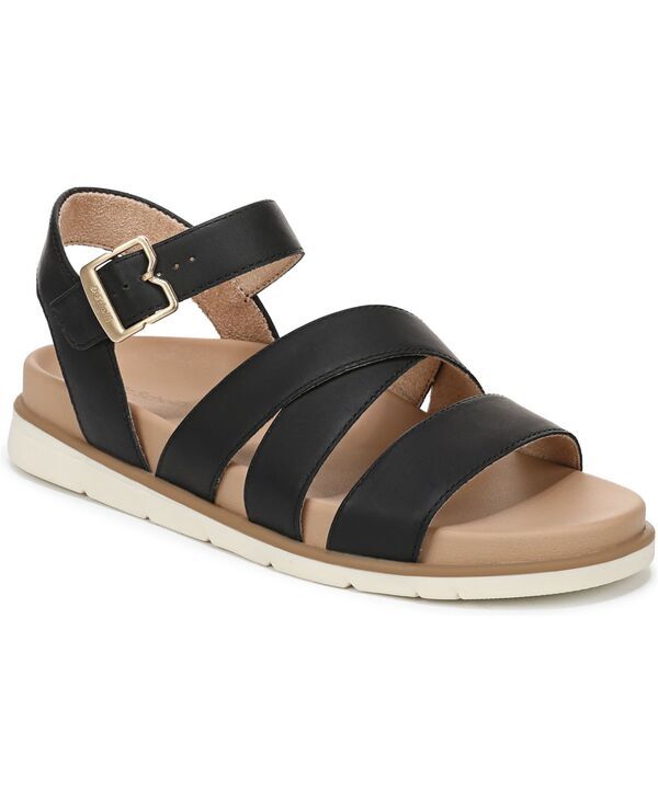 ドクター・ショール レディース シューズ サンダル Dr Scholls Womens Free Life Strappy Sandals Black Leather ブラック