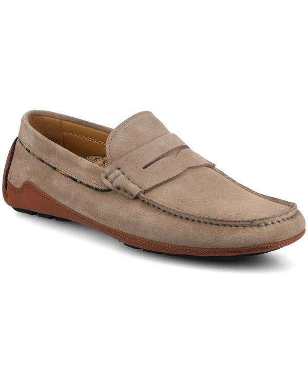 タフト メンズ シューズ スリッポン・ローファー Taft Mens Luke Driver Moc Loafers Taupe Suede トープ