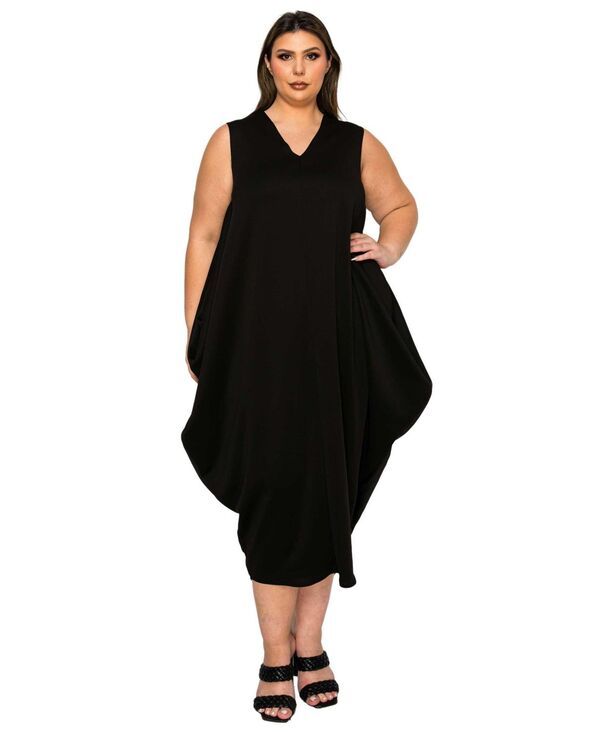 リブド レディース トップス ワンピース プラスサイズ ノースリーブ L I V D Plusize Clover Sleeveless Bubble Hem Dress Black ブラック 15,584円
