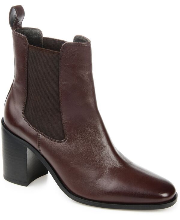 ジュルネ シグネチャー レディース シューズ ブーツ・レインブーツ チェルシー ヒール Journee Signature Womens Rowann Block Heel Chelsea Booti