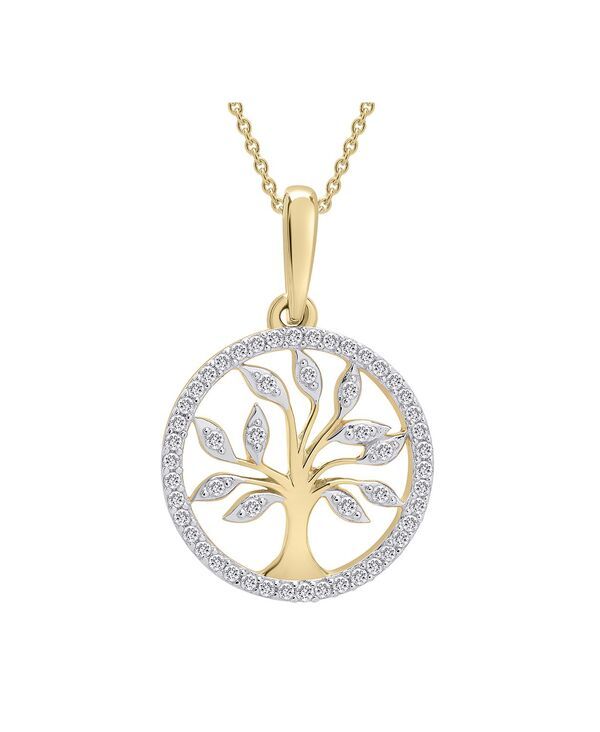 ラップド レディース アクセサリー ネックレス・チョーカー・ペンダントトップ レース Wrappediamond Tree 20 Pendant Necklace 110 ctw in 14k Yel