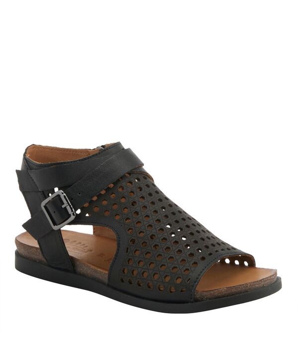 スプリングステップ レディース シューズ サンダル Spring Step Covington Gladiator Flat with LaserCut Detail Black ブラック