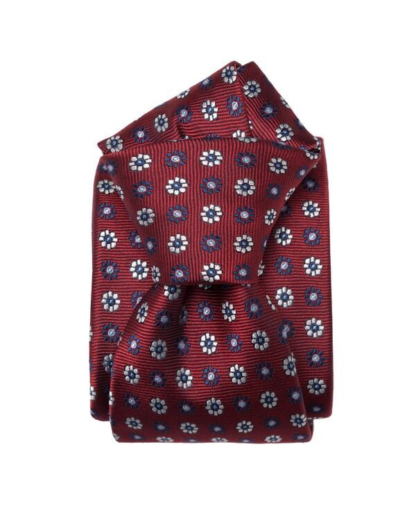 エリザベッタ メンズ アクセサリー ネクタイ シルク Elizabetta Mens Umbria Silk Jacquard Tie for Men Red レッド