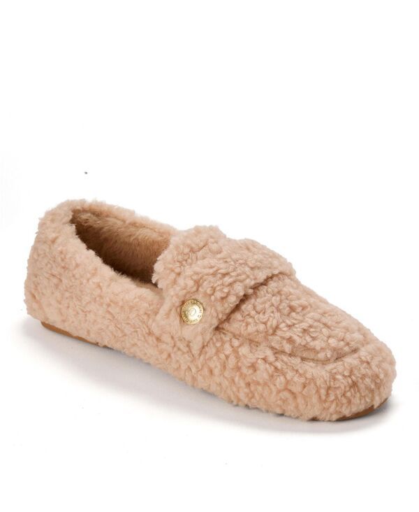 ディアフォームズ レディース シューズ スリッポン・ローファー Dearfoams Womens Madeline Luxe Teddy Loafer Slipper Latte