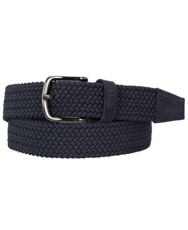 ボス メンズ アクセサリー ベルト BOSS Hugo Mens Woven Belt Dark Blue ブルー
