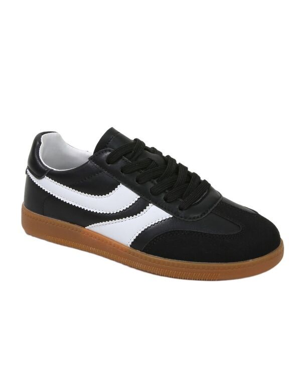 バーネス レディース シューズ スニーカー レース BERNESS Womens Lilliann Mixed PanelaceUp Sneakers Black ブラック