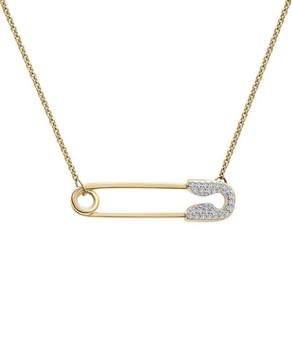 ラップド レディース アクセサリー ネックレス・チョーカー・ペンダントトップ レース Wrappediamond Safety Pin Charm Collector Pendant Necklace