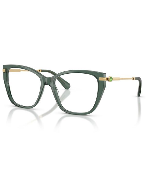 スワロフスキー レディース アクセサリー サングラス・アイウェア Swarovski Womens Cat EyeglassesK2060 Transparent Light Green グリーン