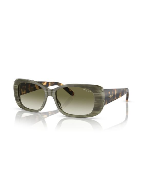 ヴォーグアイウェア レディース アクセサリー サングラス・アイウェア Vogueyewear Womens Rectangle Sunglasses VO2606S Green Horn グリーン