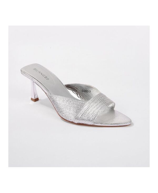 バーネス レディース シューズ サンダル ヒール BERNESS Cameo Slide Heel silver シルバー