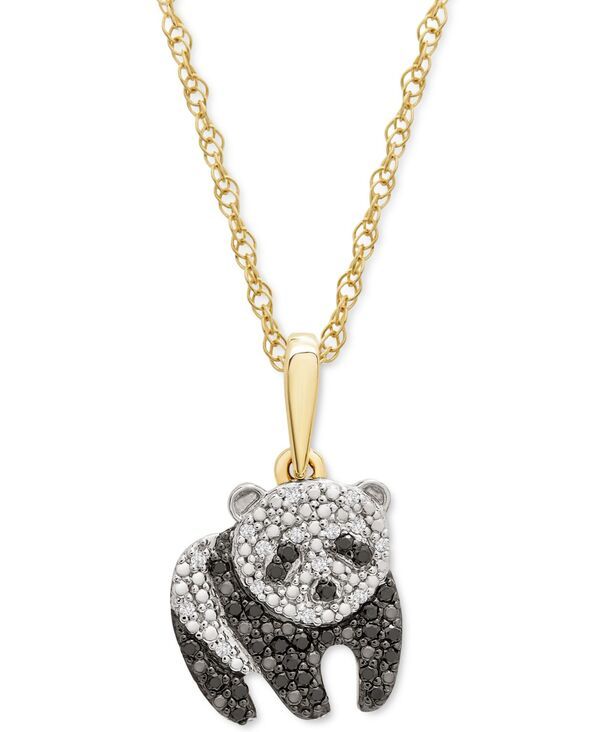 ラップド レディース アクセサリー ネックレス・チョーカー・ペンダントトップ レース Wrapped Black White Diamond Panda 18 Pendant Necklace 110