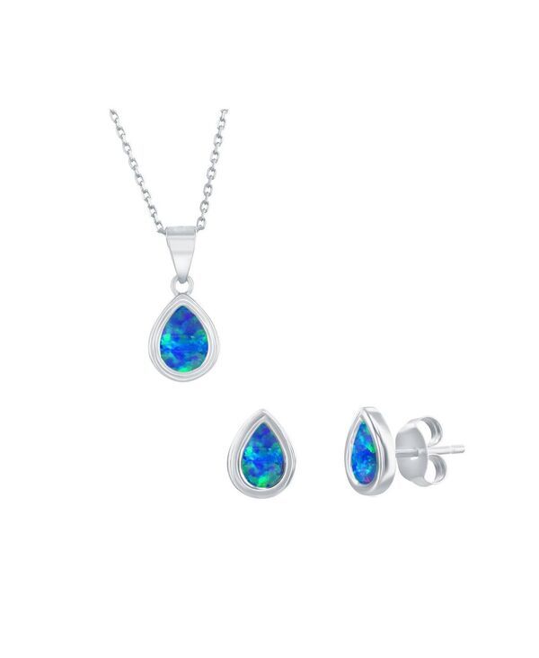 カリビアントレジャーズ レディース アクセサリー ネックレス・チョーカー・ペンダントトップ Caribbean Treasuresterling Pearshaped Opal Pendant Ear