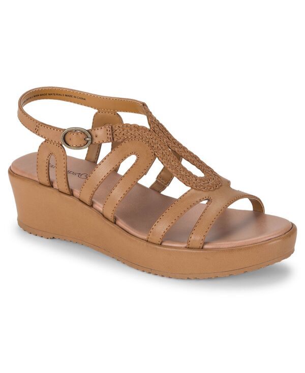 ベアトラップス レディース シューズ サンダル Baretraps Womens Wilma Open Toe Wedge Sandals Caramel