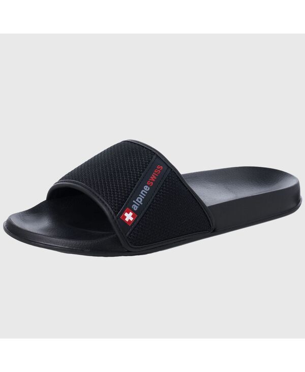 アルパインスイス メンズ シューズ サンダル Alpine Swiss Mens Athleticomfort Slide Sandals EVA Flip Flops Foam Black ブラック