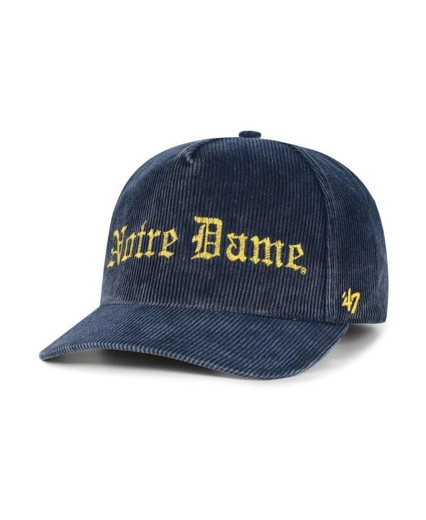 47 ブランド メンズ アクセサリー 帽子 コーデュロイ 47 Brand Mens Navy Notre Dame Fighting Irish Reclaim Snowash Corduroy H