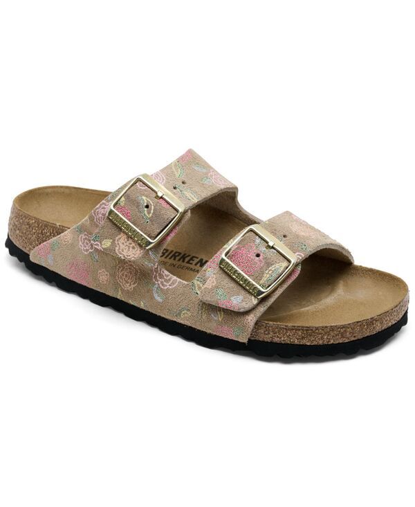 ビルケンシュトック レディース シューズ スニーカー フラワー柄 プリント サンダル スエード レザー フラワー Birkenstock Womens Arizona Suede Leather Fl