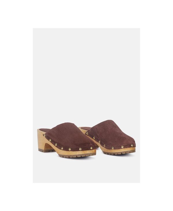 ラグアンドコー レディース シューズ サンダル スエード Rag Co CEDRUS Womens Fine Suede Studded Mules Brown ブラウン