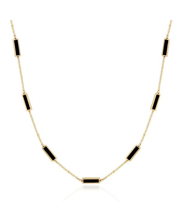 ザ・ラブリー レディース アクセサリー ネックレス・チョーカー・ペンダントトップ レース The Lovery Onyx Bar Chainecklace 14K Onyx ゴールド