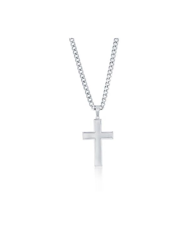 メタロ レディース アクセサリー ネックレス・チョーカー・ペンダントトップ Tシャツ レース Metallo Stainlessteel Polished Cross Necklace Silver