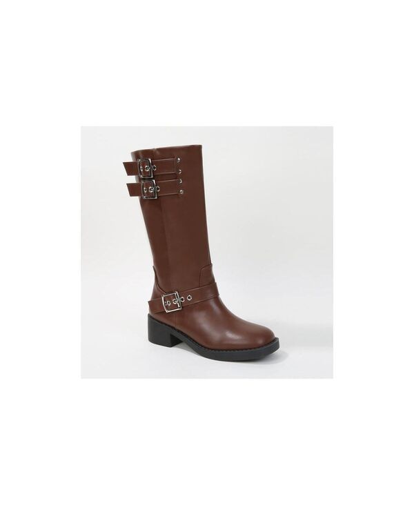 バーネス レディース シューズ ブーツ・レインブーツ BERNESS Moto Boots Brown ブラウン