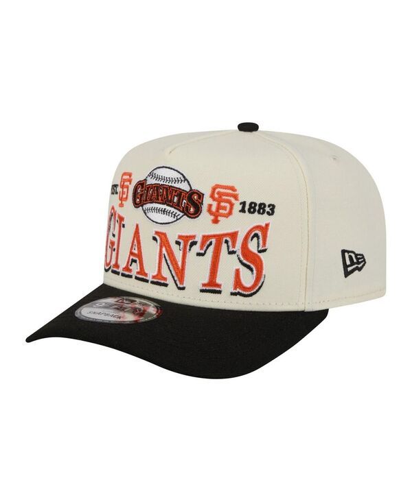 ニューエラ メンズ アクセサリー 帽子 New Era Mens Cream San Francisco Giants Throwback TriHit AFrame 9FIFTY Adjustabl