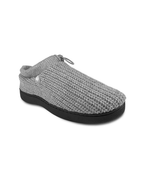 ヒートホルダーズ メンズ シューズ サンダル リブニット Heat Holders Mens Noah Rib Knit Drawstring Slippers Gray グレー