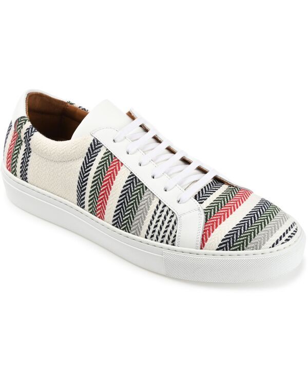 タフト メンズ シューズ スニーカー レザー Taft Mens Jack Handcrafted Leather and Waterrepellent Sneakerstripe ストライプ