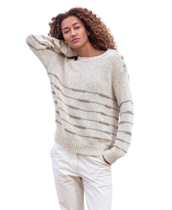 ケルティックアンドコー レディース アウター ニット・セーター Celtic Co Womens Drop Stitch Breton Sweater Oatmeal taupe オートミール