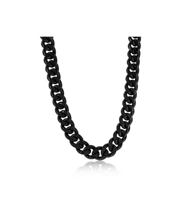メタロ レディース アクセサリー ネックレス・チョーカー・ペンダントトップ Tシャツ レース Metallo Stainlessteel 14mmiami Cuban Chainecklace Bla 18,186円