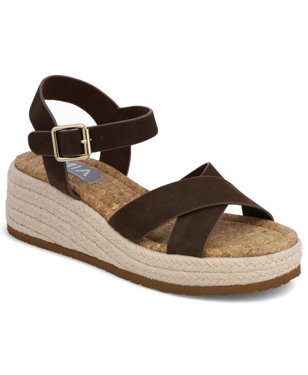 ミア レディース シューズ サンダル MIA Womens Nikky Espadrille Wedge Sandals ChocolateBrown ブラウン