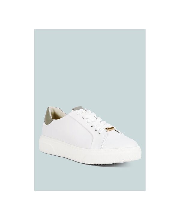 ラグアンドコー レディース シューズ スニーカー レース レザー Rag Co SCHICK Womens Lace Up Leather Sneakers Grey グレー