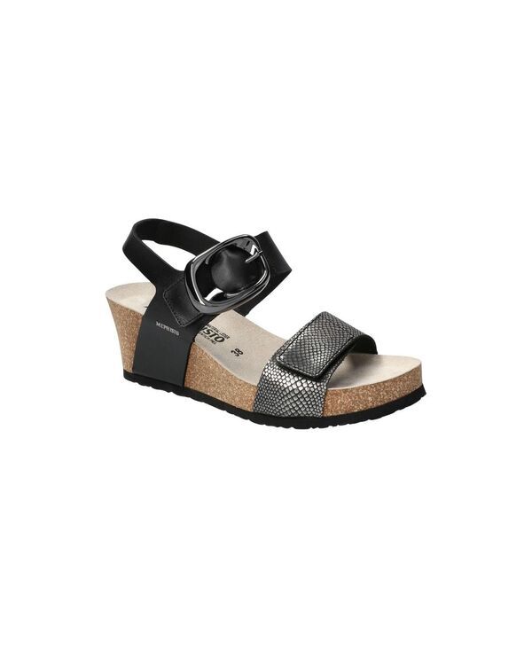 メフィスト レディース シューズ サンダル Mephisto Womens Leandre Wedge Sandal Havana Grey havana グレー
