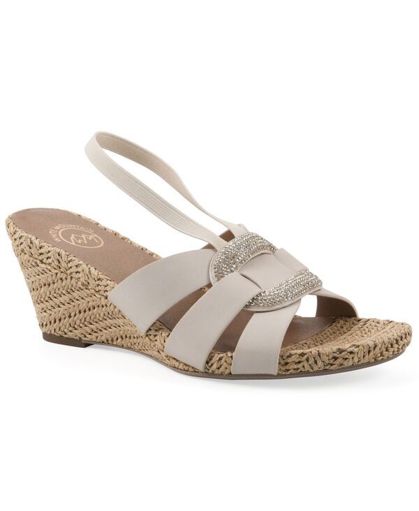 ホワイトマウンテン レディース シューズ サンダル White Mountain Womens Atavi Wedge Sandals Eggshell