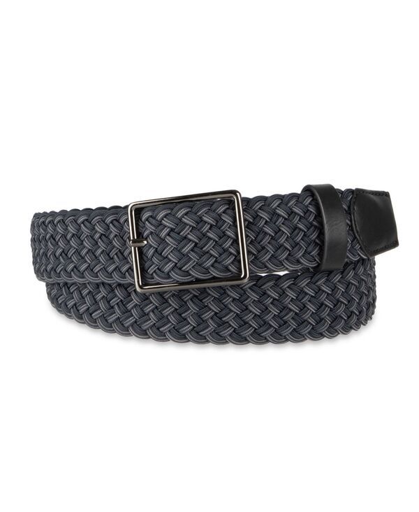 アルファニ メンズ アクセサリー ベルト Alfani Mens AlfaTech Stretch Comfort Braided Belt Black Gray ブラック