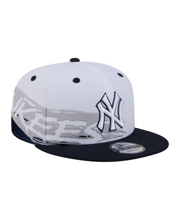 ニューエラ メンズ アクセサリー 帽子 New Era Mens WhiteNavy New York Yankees 9FIFTY Snapback Hat White Navy ホワイト