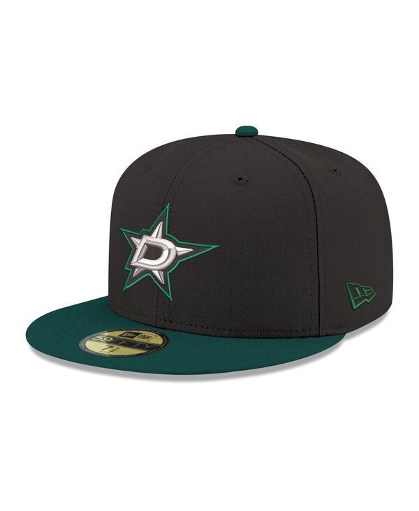 ニューエラ メンズ アクセサリー 帽子 ロゴ New Era Mens Black Dallastars Core Logo TwoTone 59FIFTY Fitted Hat Black Gree