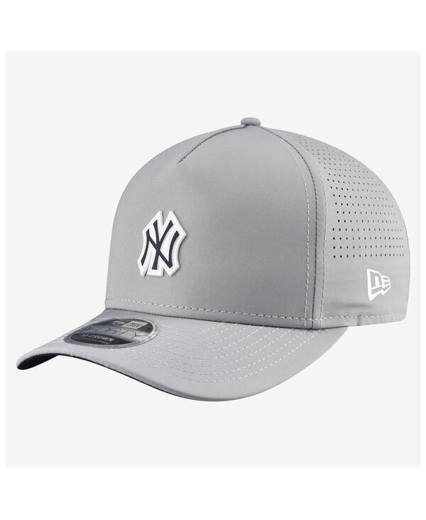 ニューエラ メンズ アクセサリー 帽子 ロゴ New Era Mens Gray New York Yankees Micro Logo 9FORTY MCrown AFrame Adjustable