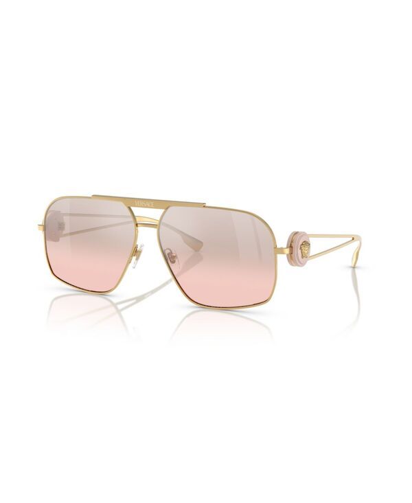 ヴェルサーチ メンズ アクセサリー サングラス・アイウェア Versace Mens Geometric Sunglasses VE2269 Gold ゴールド